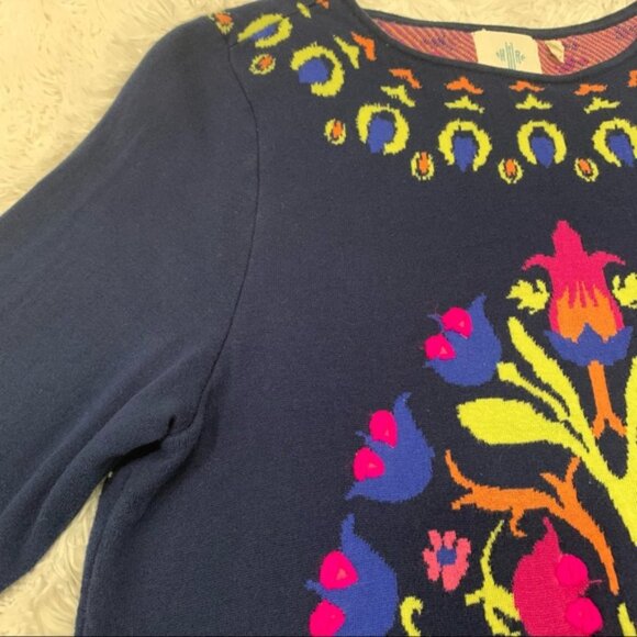 Anthropologie onogram loral ntarsia weater - Picture 10 of 16